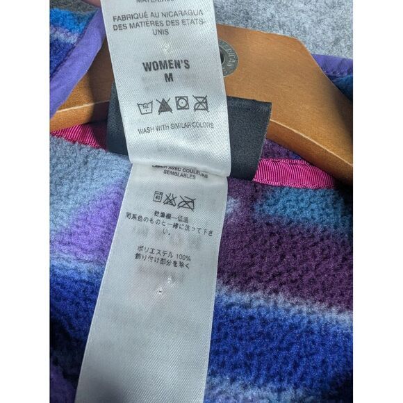 Patagonia‎ Synchilla Sweater Women's Medium Purple/Blue Fleece Snap T Pullover - Picture 8 of 8